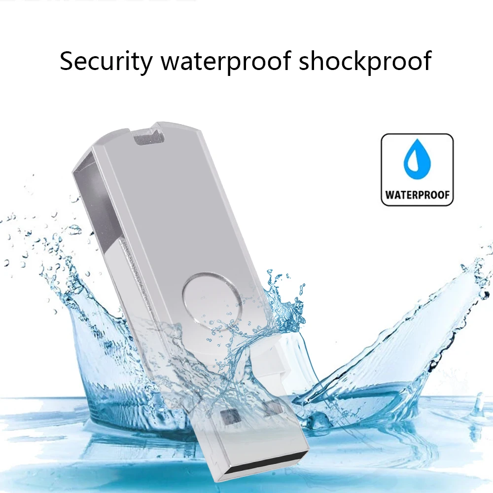 Водонепроницаемый металлический Usb флеш-накопитель с бесплатным логотипом 30 шт. 2