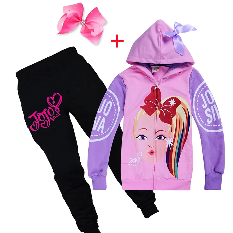 JOJO Siwa комплекты для маленьких девочек зимняя куртка одежда модный спортивный