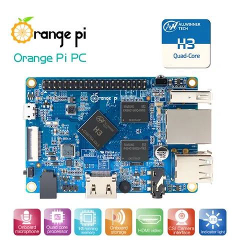 Мини-ПК Orange Pi PC H3, четыре ядра, 1 Гб, поддержка Lubuntu linux и android, доступна оптовая продажа