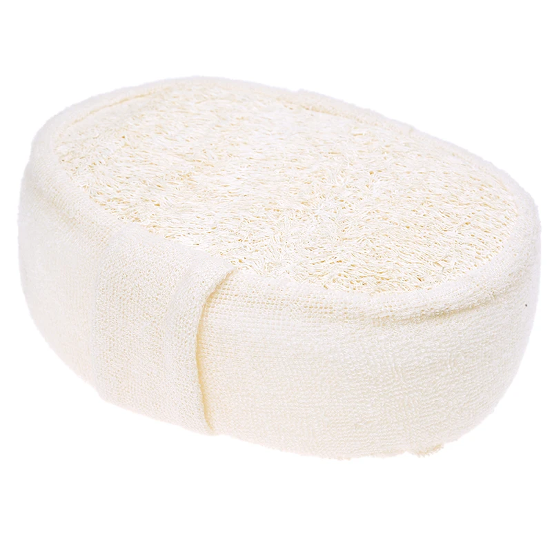 Мода щетка для ванной полотенце тела вытирания натуральной люфы эллипса