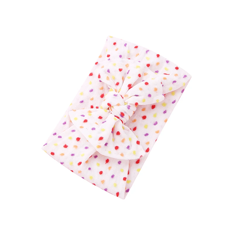 

1pcs Edging Ball Nylon Bow Headbands,Color Dot Nylon Headwears Donut knot Turban,Baby Girls Head Wrap Hair Accessories 3-styles
