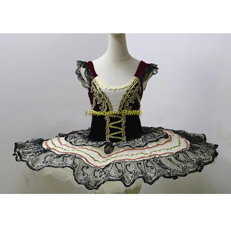 

New Arrive Black color Swan Ballet costume with La Esmeralda, Professional Adult or children ballet TUTU for Competition