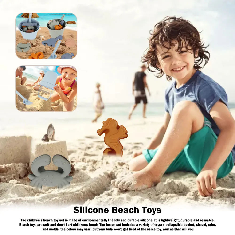 

Набор детских пляжных игрушек, 6 шт., детские летние игрушки для мальчиков и девочек, водная игра, уличная игрушка, инструмент для копания пес...