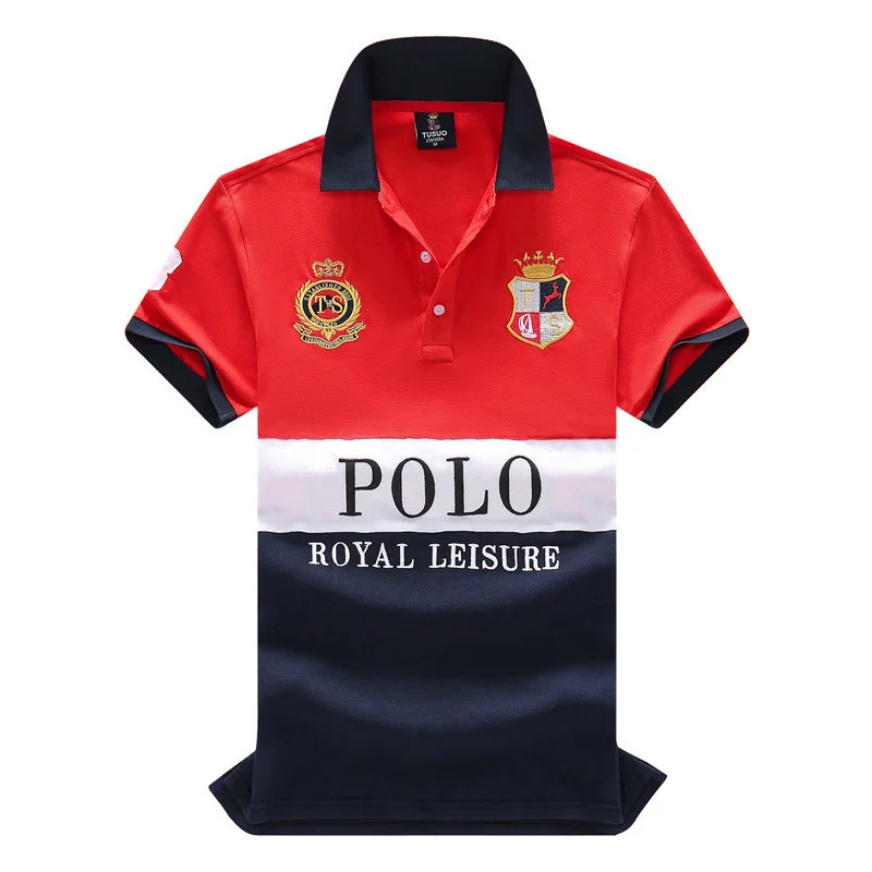 

Summer Men's Polo Shirt Fashion Casual Short Sleeves High Quality Mens T Shirt Embroidery Plus Size Men Brand Cotton Tshirt