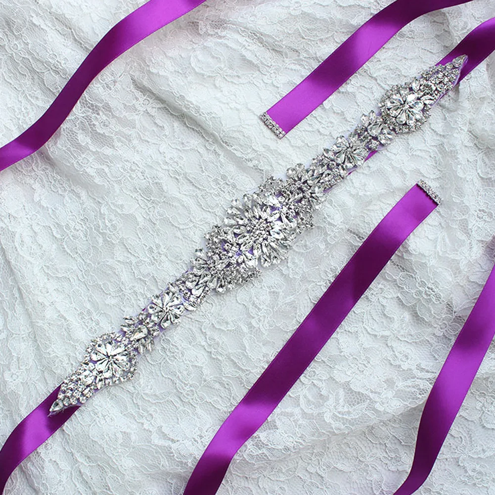 

Fashion Crystal Rhinestone Wedding Bridal Dress Belt Cummerbunds Waistband Girdle Accessory Optional