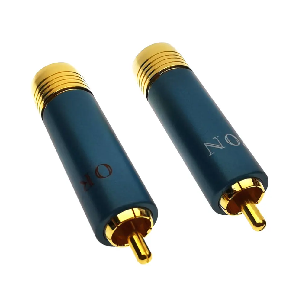 Высококачественный позолоченный Hi Fi RCA штекер end ортофон 8Nx разъемы|Коннекторы и