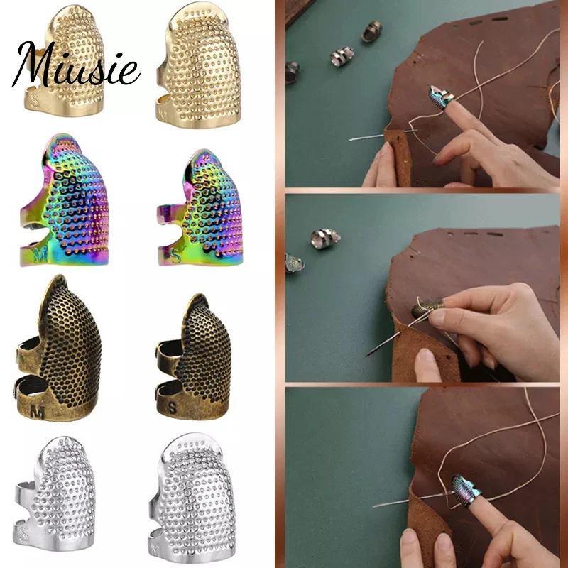

1PC Retro Finger Protector Antique Adjustable Thimble Ring Handmade Needle Thimble Needles Craft Sewing Accessories DIY Tools