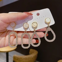925 silver needle korea various rhinestone temperament earrings