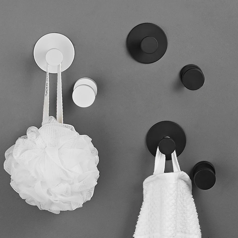 

Aluminium Alloy Towel Hook Coat Rack Wall Mounted Clothes Hooks Black White Hooks Of Bedroom For Kitchen Bathroom Accessories