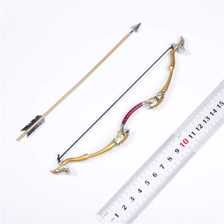 

NEW 1/6 Soldier Doll Weapon Weapon Golden Bow Bow and Arrow Model Metal Material Spot 12-inch Doll Available