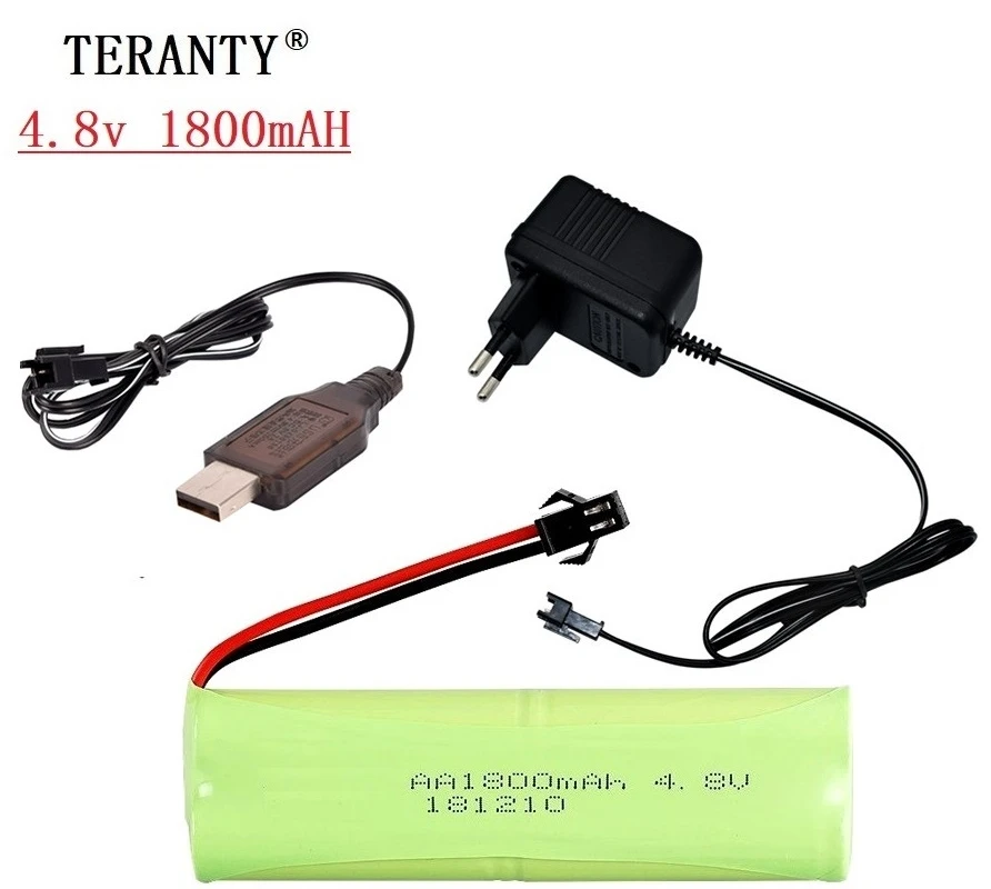 Аккумуляторная батарея 4 8 В 1800 мАч + зарядное устройство для радиоуправляемых