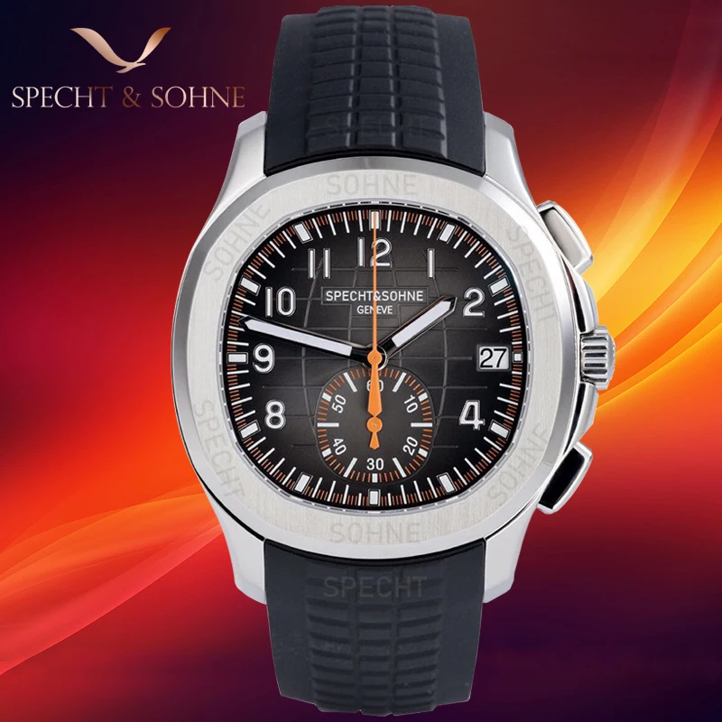 

Specht&Sohne Men's Watches 2021 Luxury Fashion Classic Quartz Wristwatch Rubber Strap Fashion Male Sports Watches Waterproof