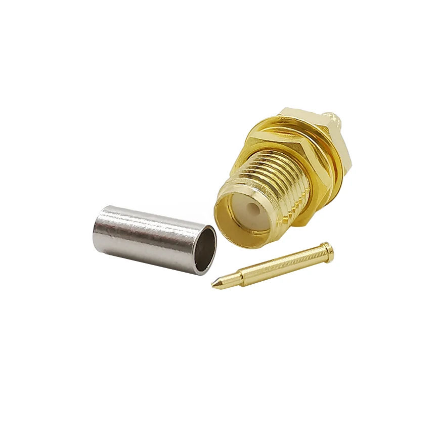 RP SMA женский обжимной радиочастотный коннектор (штырьковый) штекер Центральная