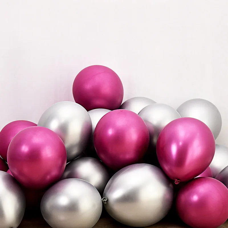 10/20/30 шт шаров из латекса хром цвета: золотистый серебристый золотой