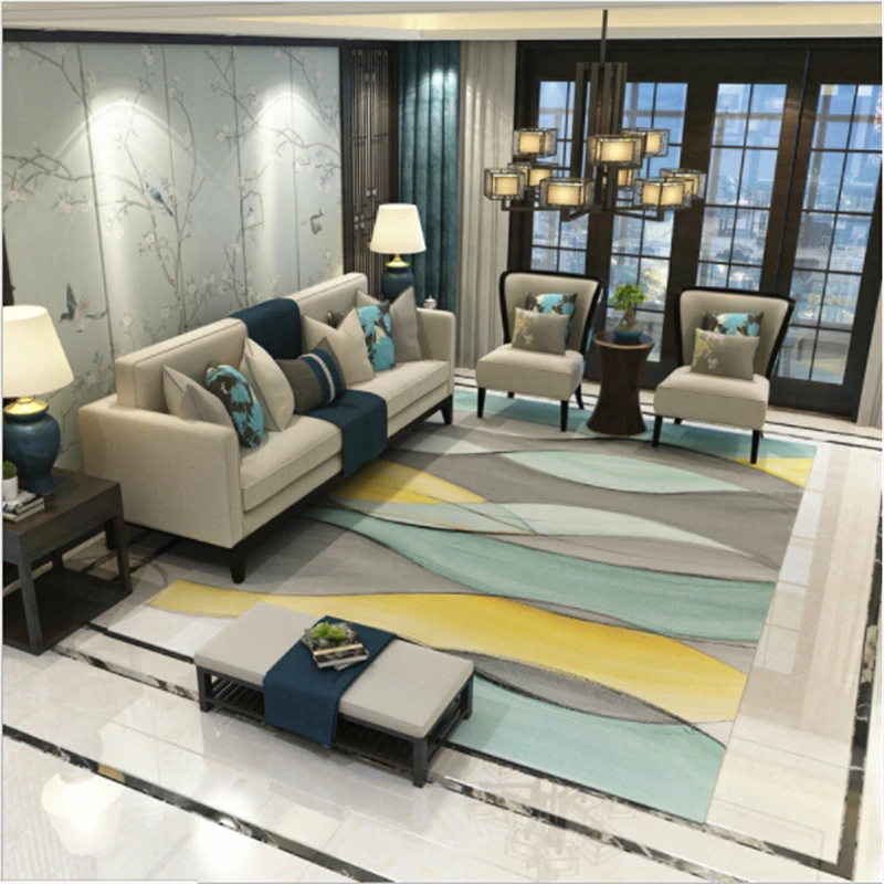 

Ice Velvet Soft Abstract Style Modern Large Carpets For Living Room Bedroom Rugs Home Floor New Fashion Carpet Rug Mat 2020 New