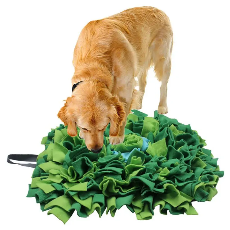

Коврик для домашних питомцев с принтом травы, нескользящий коврик-миска для собак с медленным кормом, Тренировочный Коврик для питомцев