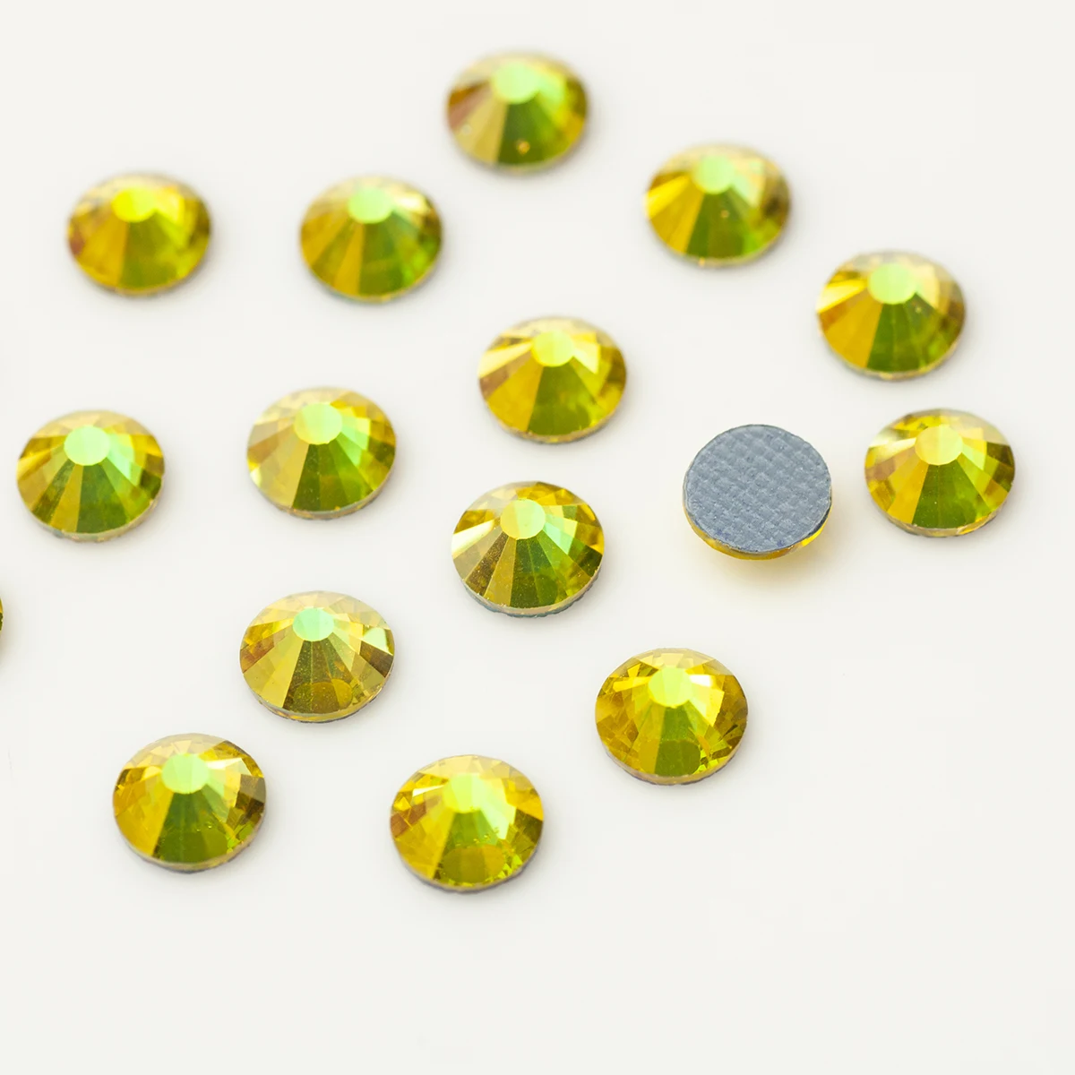 YANRUO 2058HF Citrine AB Glass Hotfix Strass Rhinestones Patches Hot-Fix Crystal Transfer Iron on Fabric |