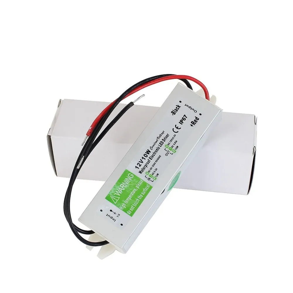 

DC 12V 10W Waterproof Electronic LED Driver Transformer Power Supply 110V 220V to 12V for underwater light Free ship 10pcs/lot