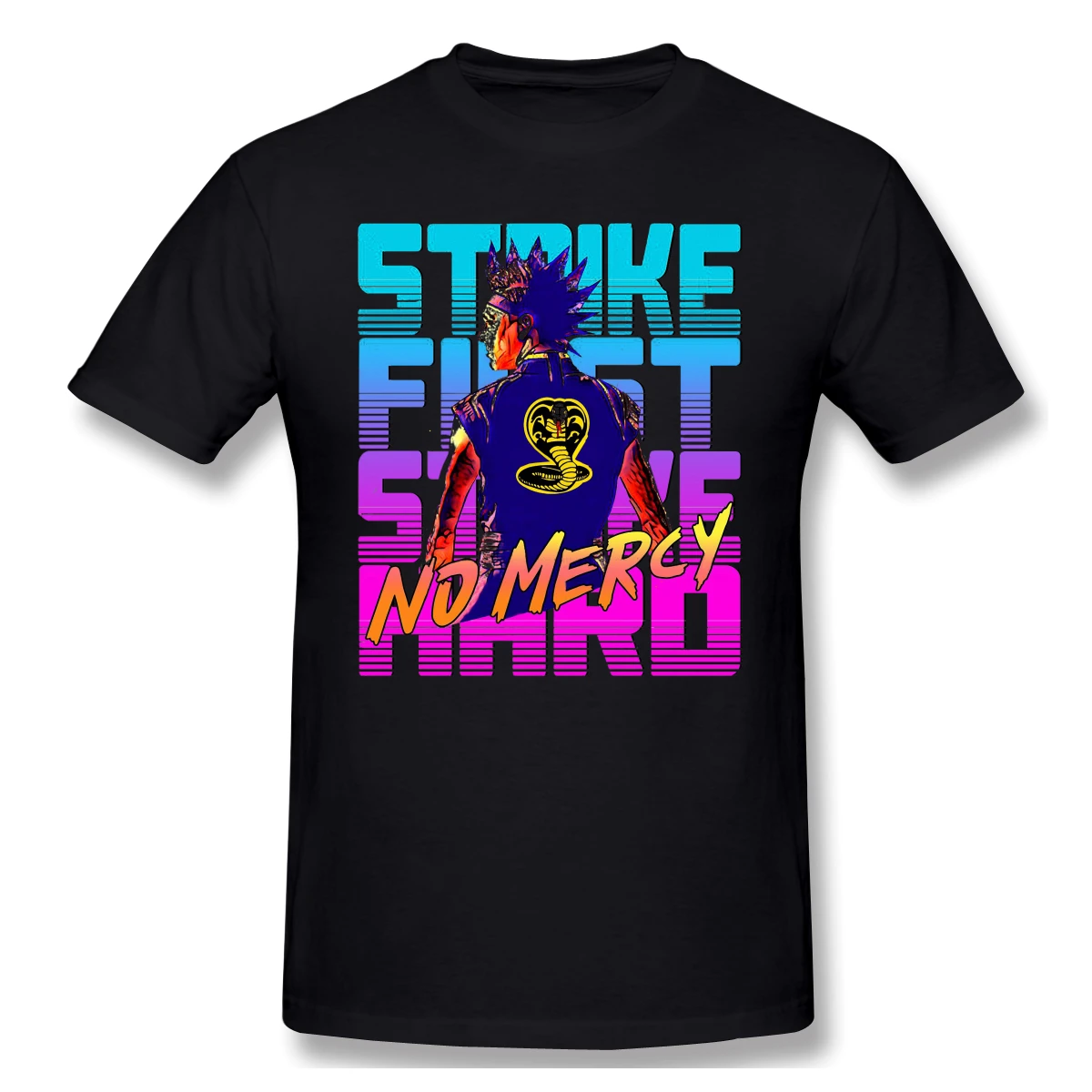 

Karate Boy Print Cotton T-Shirt Cobra Kai Martial Arts Comedy Drama For Men Fashion Streetwear