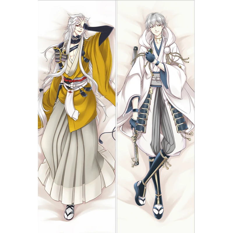 

Touken Ranbu Online Mikazuki Munechika Dakimakura Cover Anime Cool Boy Kogitsunemaru & Tsurumaru Kuninaga Hugs Body Pillowcase