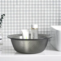 japanese plastic wash basin household washing tub home round dish wash basin for face cleansing blue grey green