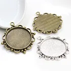 5 шт 30 мм Внутренний размер античная бронза и Античная Посеребренная Классический стиль кабошон основа Установка Подвески кулон