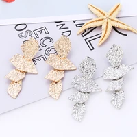 hocole vintage goldsilver metal drop earrings for women geometric metal earring statement 2019 new trendy jewelry wedding party