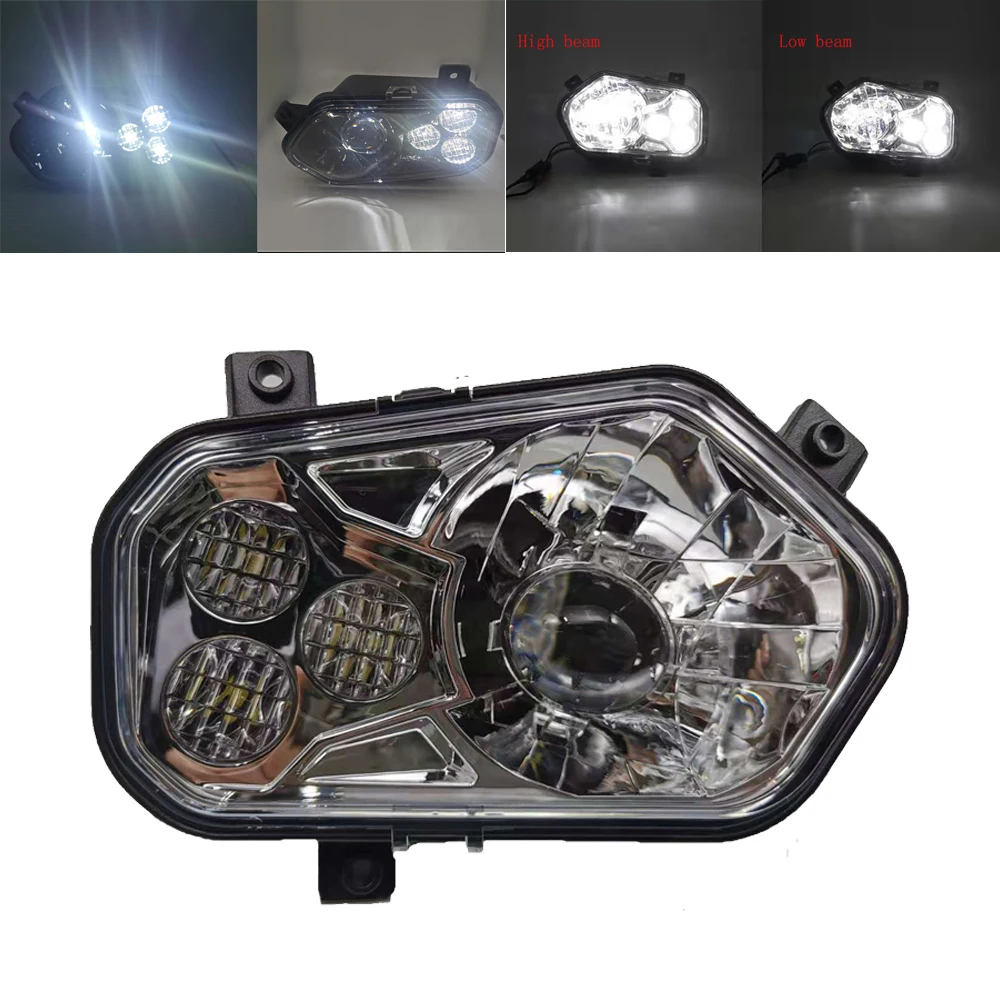 ATV Accessories chrome Black For Polaris ATV LED Headlight Left Right For 2012-2013 Polaris RZR Side X Sides Sportsman RZR 900