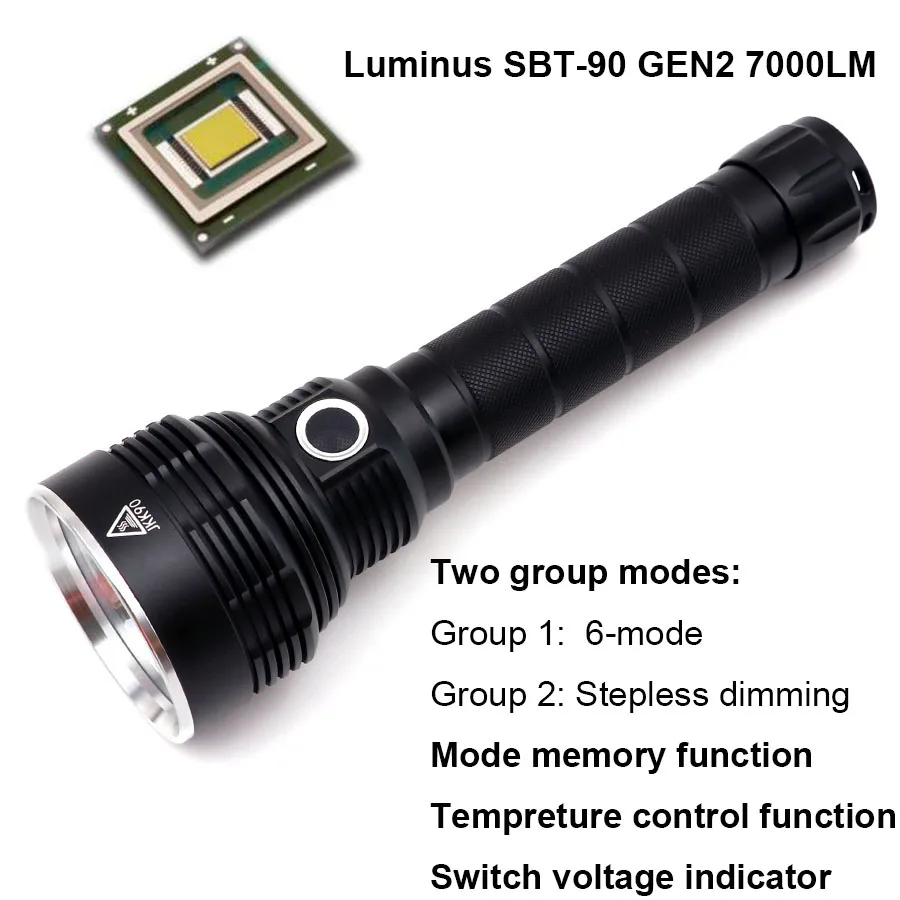 Супер яркий Luminus SBT 90 SBT90 GEN2 тактический фонарь 7000LM Дальний свет 26650 батарея лампа