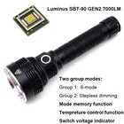 Суперъяркий тактический фонарик Luminus SBT-90 SBT90 GEN2, дальность луча 26650, прожекторный фонарь лампа с аккумулятором, 7000 люмен