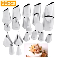 20pcsset rose pastry nozzles cake decorating tools flower icing piping nozzle cream cupcake tips baking accessories