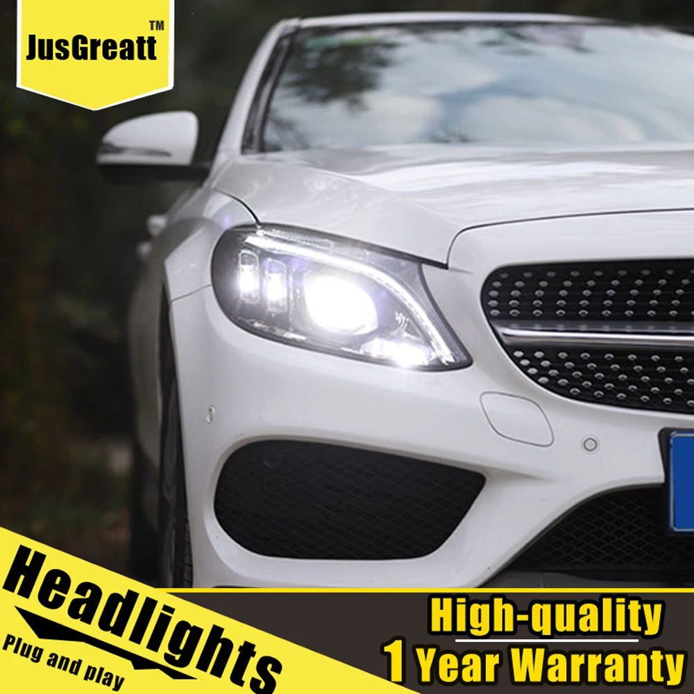 Пара для Benz w205 головной светильник s 2015-2018 светодиодный фар Все источник