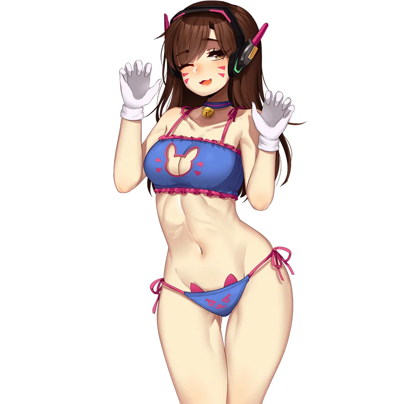 Наклейки на автомобиль наклейки D.Va бампер окна JDM украшение для автомобиля 13 см X 6