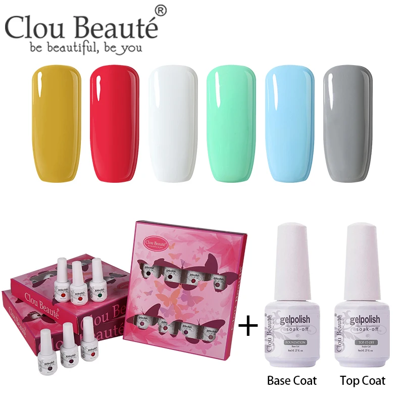 ZH42 Clou Beaute 8 шт./компл. Гель-лак для ногтей гибрид Лаки грунтовка лаки для ногтей Маникюр 8 мл Гель-лак для ногтей УФ лак - Цвет: ZH42