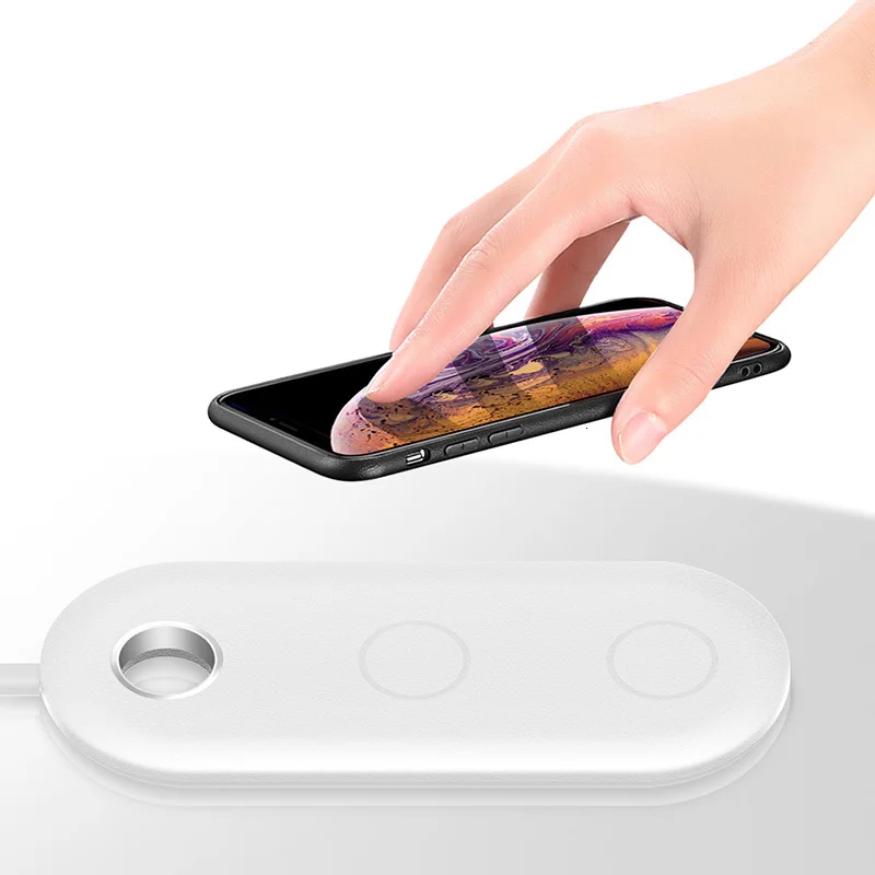 Беспроводное зарядное устройство Qi 3 в 1 для iPhone 11 Pro XS Max XR X 8 Apple Watch AirPods док станция