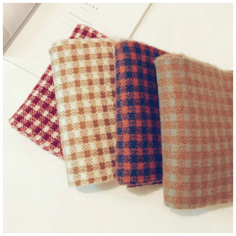 Корейский вязаный шерстяной плед пэчворк мягкий теплый осень зима толстые дети