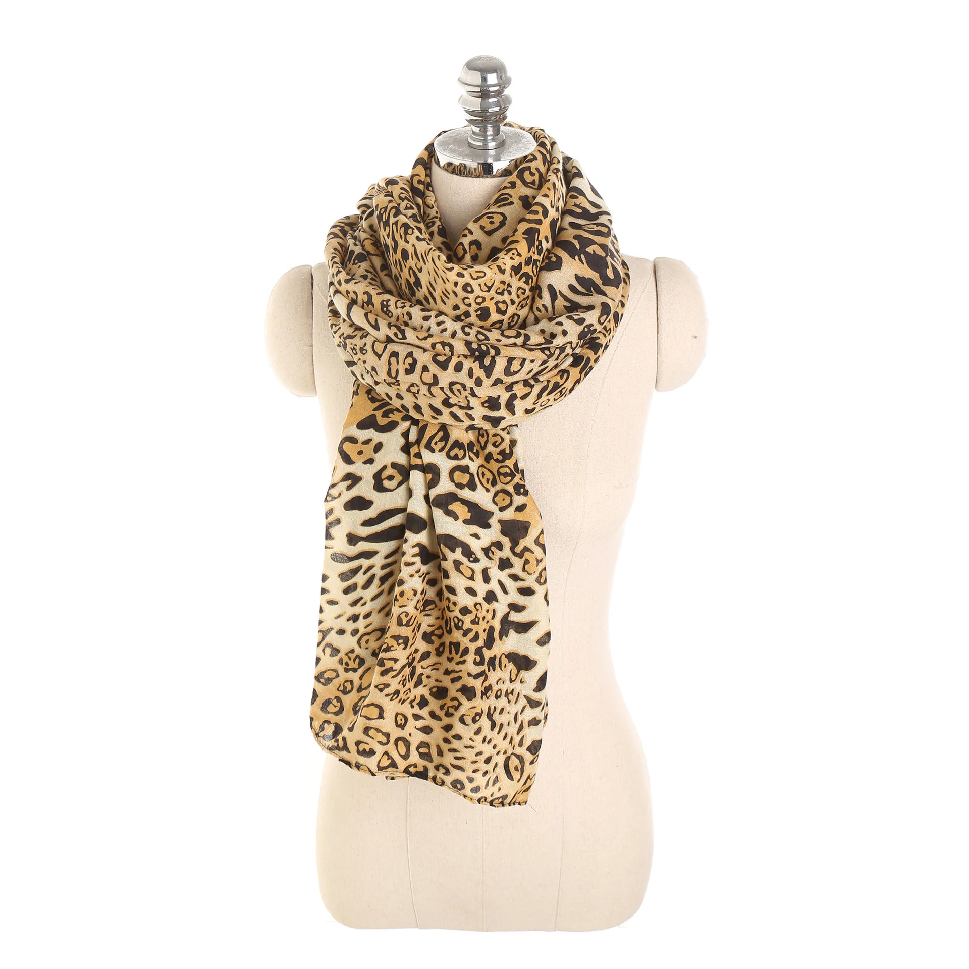 

Autumn and winter ladies scarf new fashion leopard print high-end travel cotton and linen scarf neck cover turban light shawl