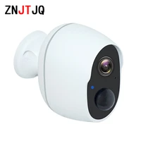 znjtjq 1080p 2mp ip wifi security camera outdoor battery power humancar detection color night pir 2 way audio surveil camera
