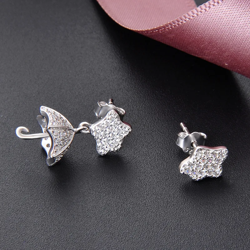 

Factory Direct Sales Accessories s925 Pure Tremella studded zirconium earrings fashion vintage jewelry