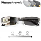 Солнцезащитные фотохромные очки для чтения с полуободковой оправой для мужчин и женщин, деловые очки для дальнозоркости, уличные очки с диоптриями от + 1,0 до 6,0