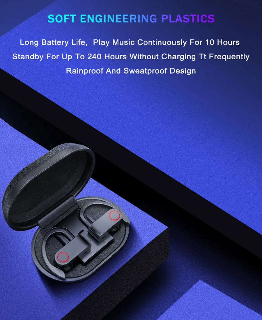 Спортивные TWS 5,0, Bluetooth наушники, настоящие Беспроводные наушники с шумоподавлением, наушники с громкой связью, гарнитура для мобильного телефона с микрофоном