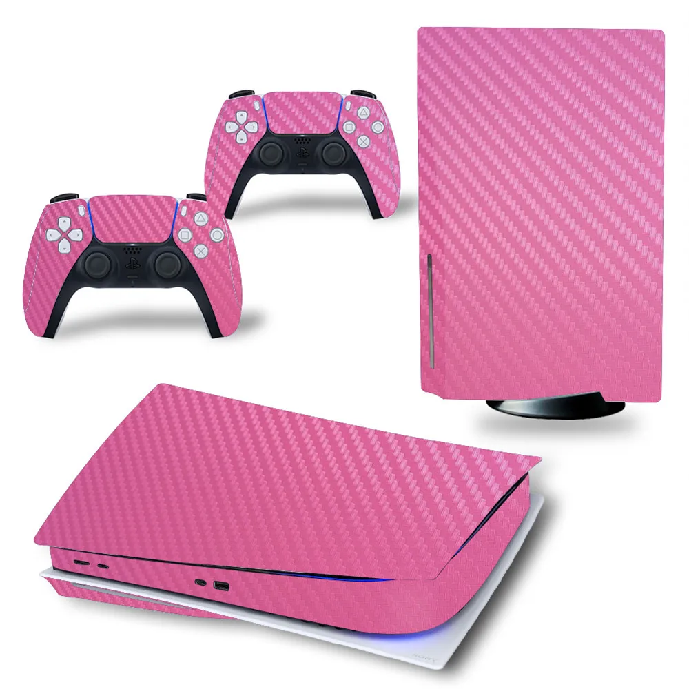 Наклейка из углеродного волокна forPS5 на дисках наклейка для игры 5 консолей и 2