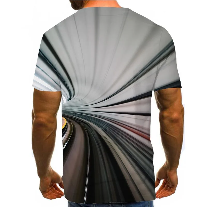Для мужчин Графические футболки с круглым вырезом и 3D принт короткий рукав