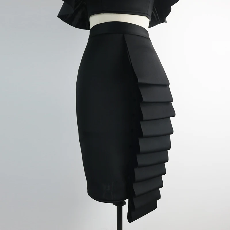 

2021 Women Pencil Skirt High Waist Slim Midi Solid Modest Classy Female Package Hip Officewear Elegant Femme Fashion