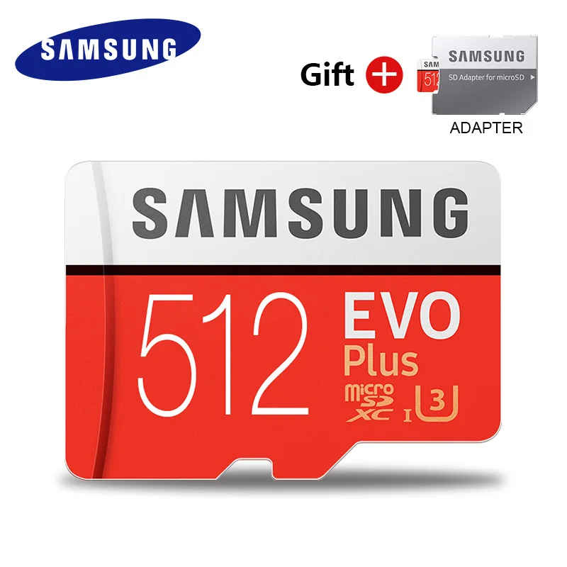 512GB EVO Plus Samsung Оригинальная карта памяти EVO 32 Гб 64 Гб 128 ГБ SDHC mini Carte Memoire C10 64 Гб SDXC U3 картао SD безопасный для смартфонов/go pro - Емкость: 512GB EVO Plus