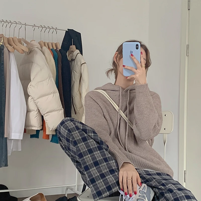 

New Women Sweater Pullover Female Knitting Overszie Sweaters Long Sleeve Girls Loose Elegant Knitted Thick Outerwear Plus Size