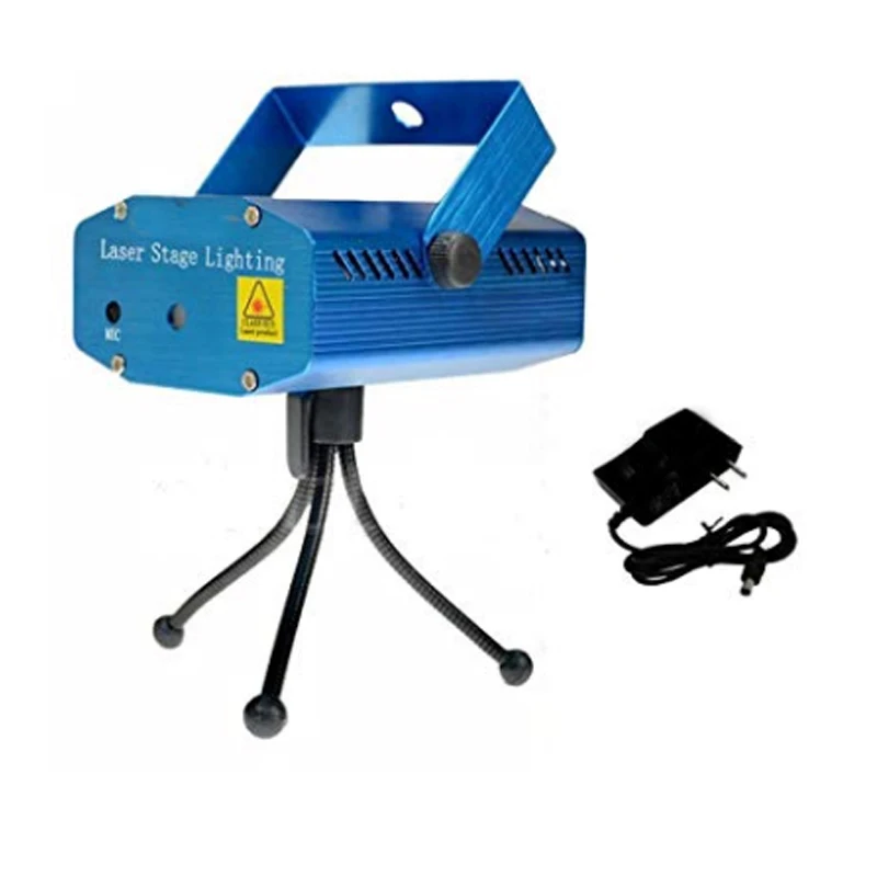 Синий Мини светодиодный лазерный проектор украшения для вечеринки дома лазерная