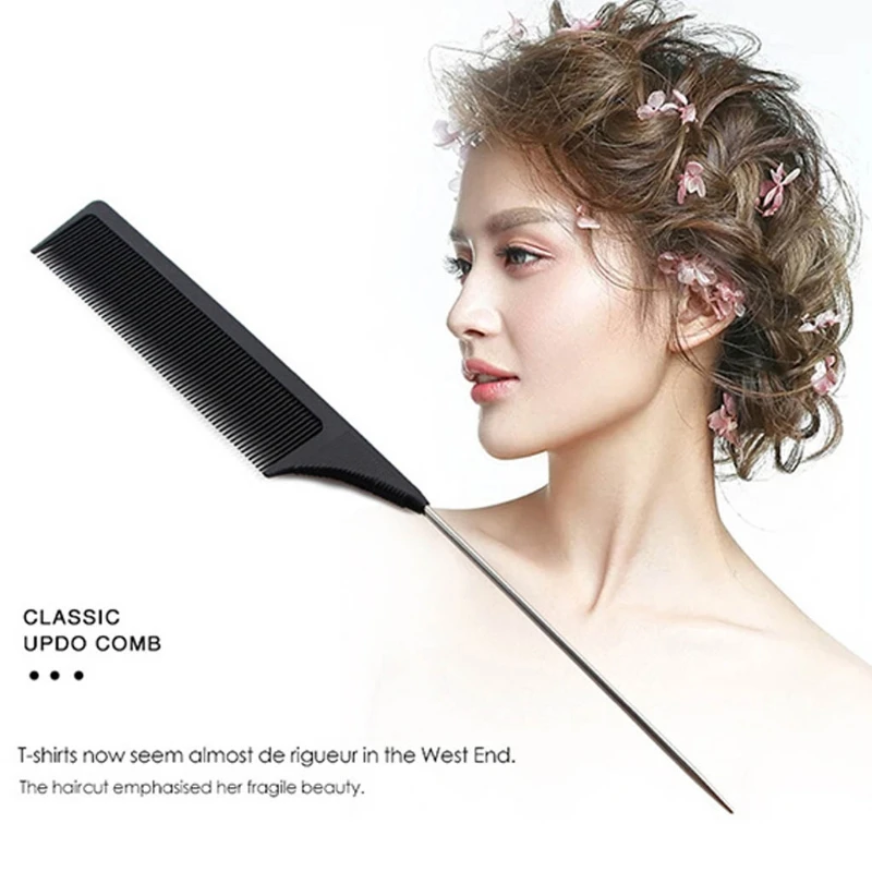 

094E 5pcs Hair Combs Set Heat Resistant Barber Cutting Comb for Men Women Hairdressing Tool