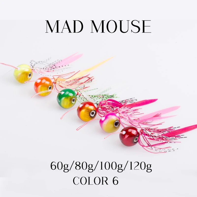 MADMOUSE Новый 80 г 100 120g Тай Kabura слайдер Мормышка с грузилом свинца дергающаяся