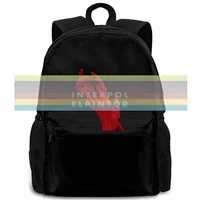 new interpol elpintor rock band black to print style women men backpack laptop travel school adult student